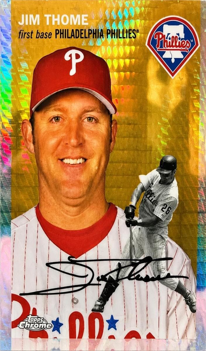 Jim Thome 2023 topps Topps Chrome Platinum Anniversary