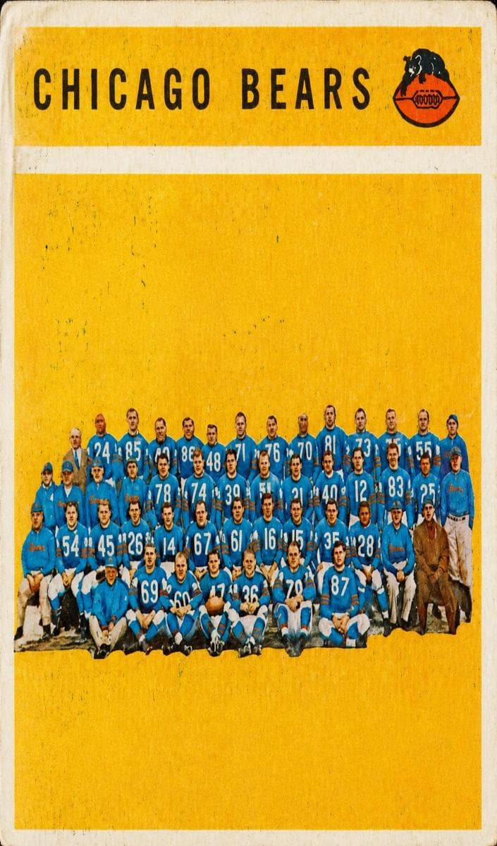 Chicago Bears 1960 topps Topps