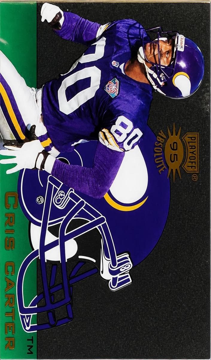 Cris Carter 1995 unknown Playoff Absolute Helmet Die Cuts