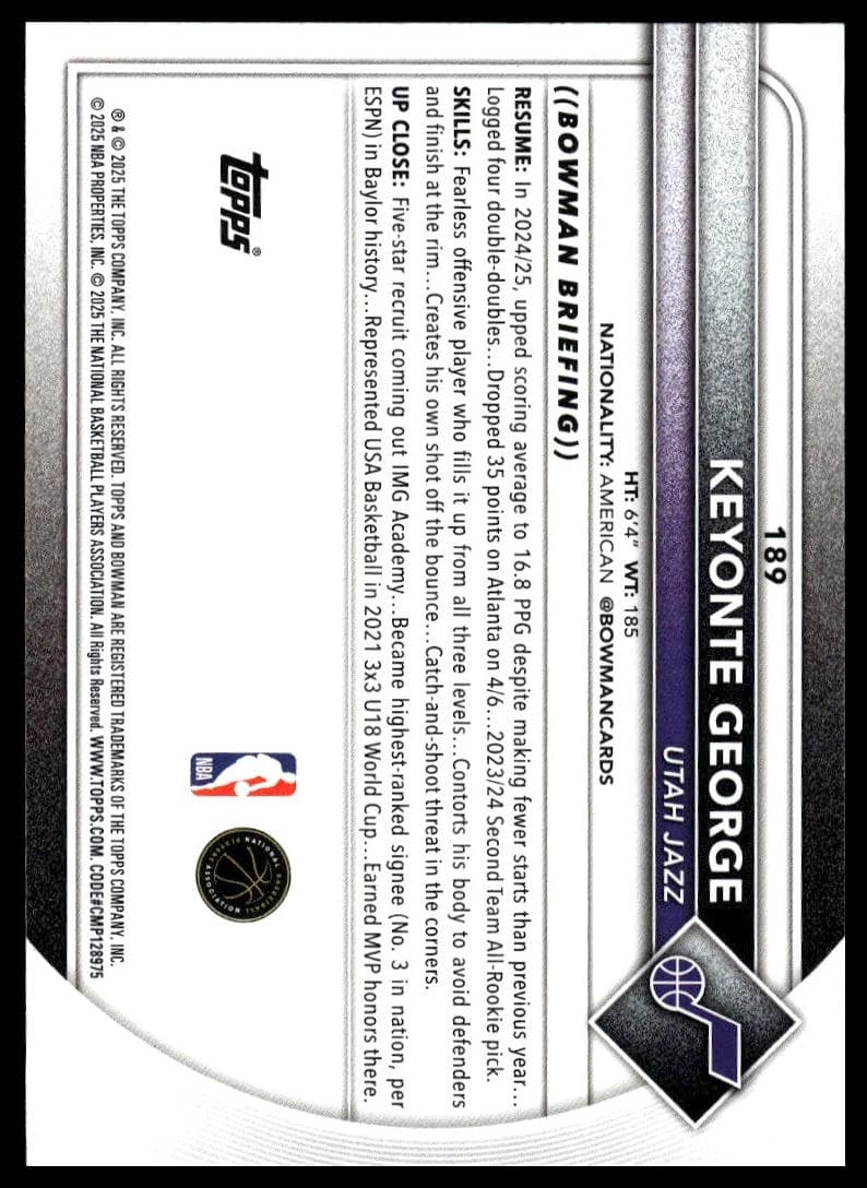 Keyonte George #189