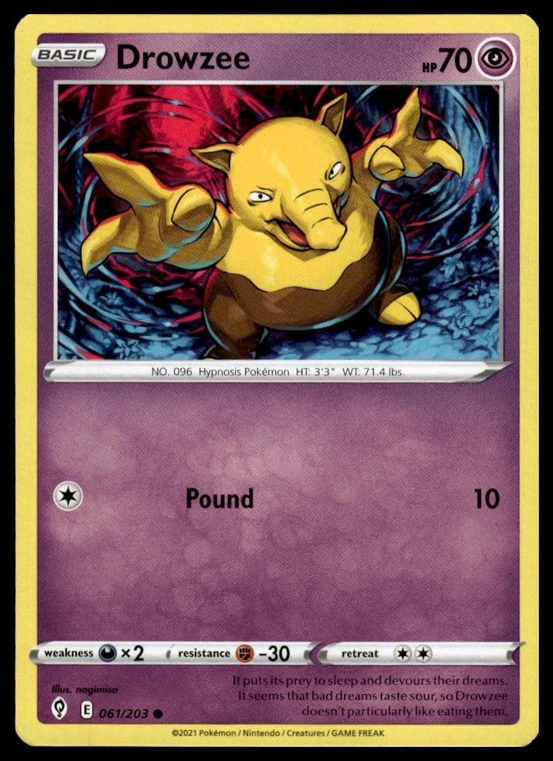 Drowzee trading card