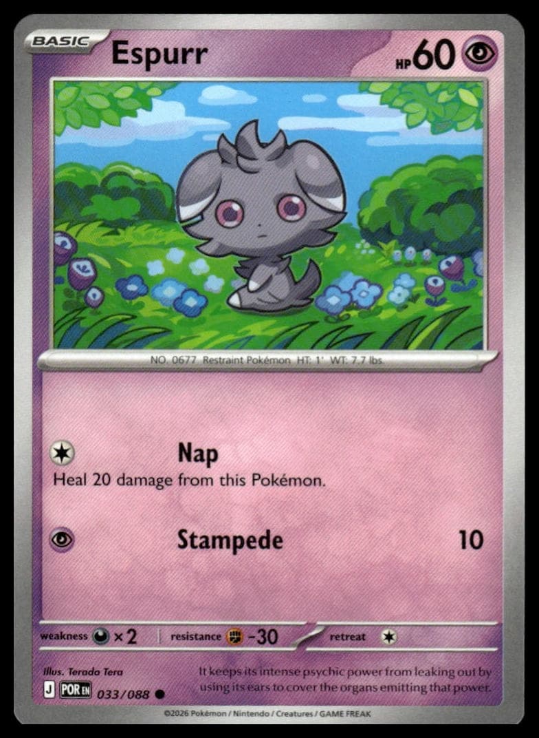 Espurr trading card