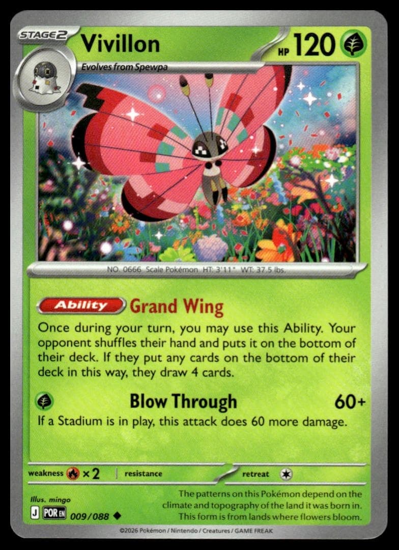 Vivillon trading card