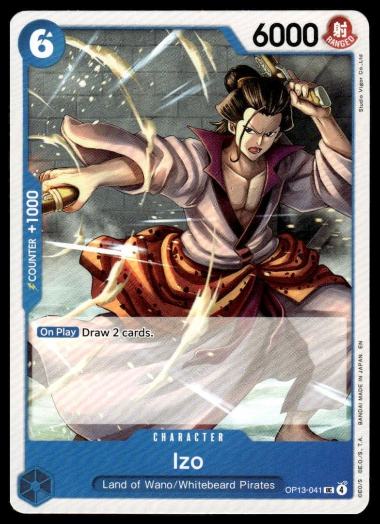 Izo trading card