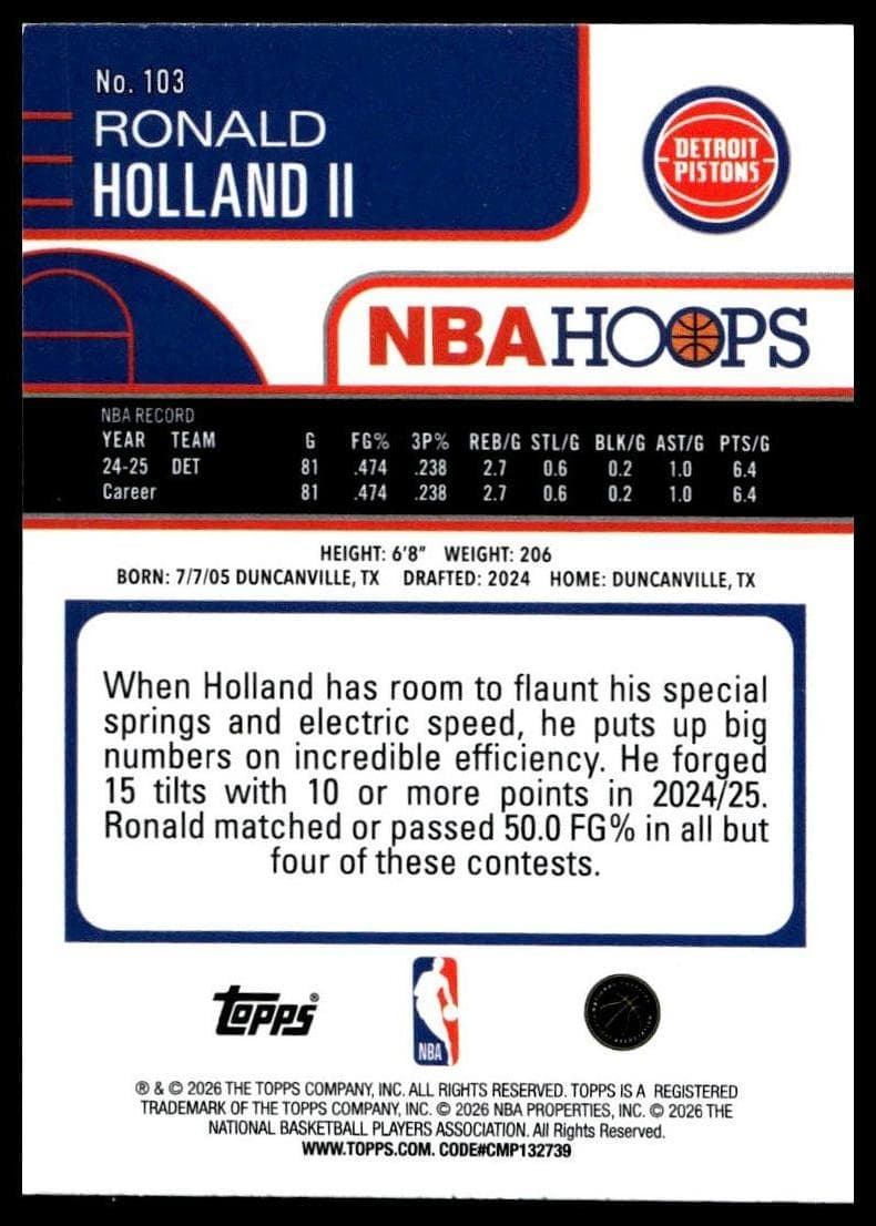 Ronald Holland II #103