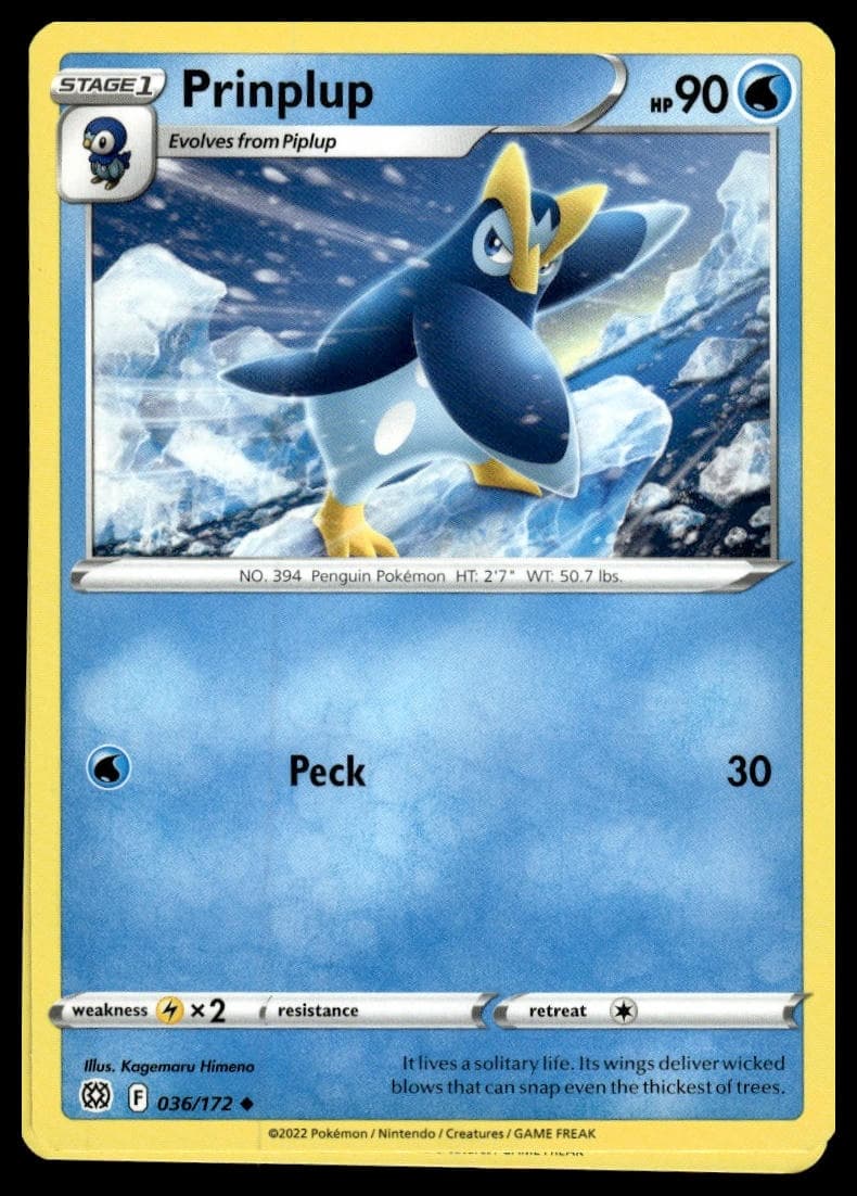 Prinplup trading card