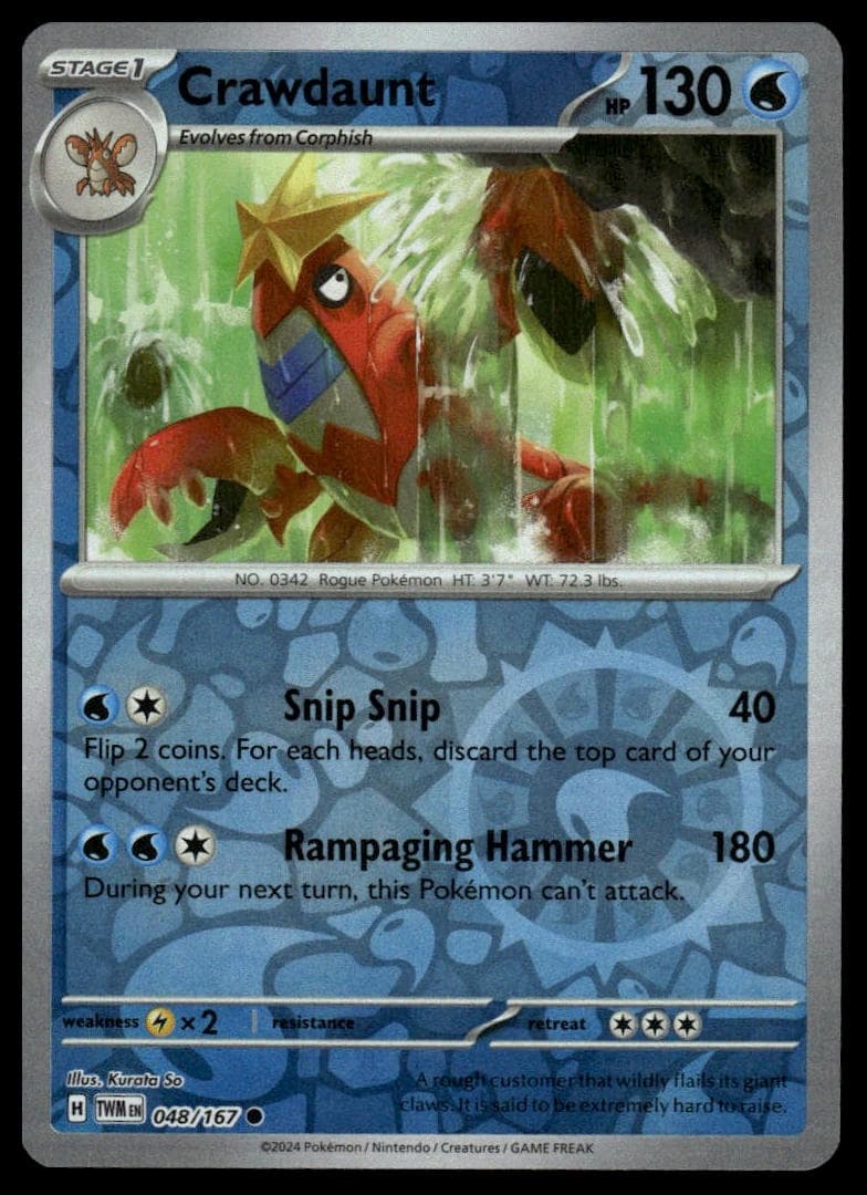 Crawdaunt trading card