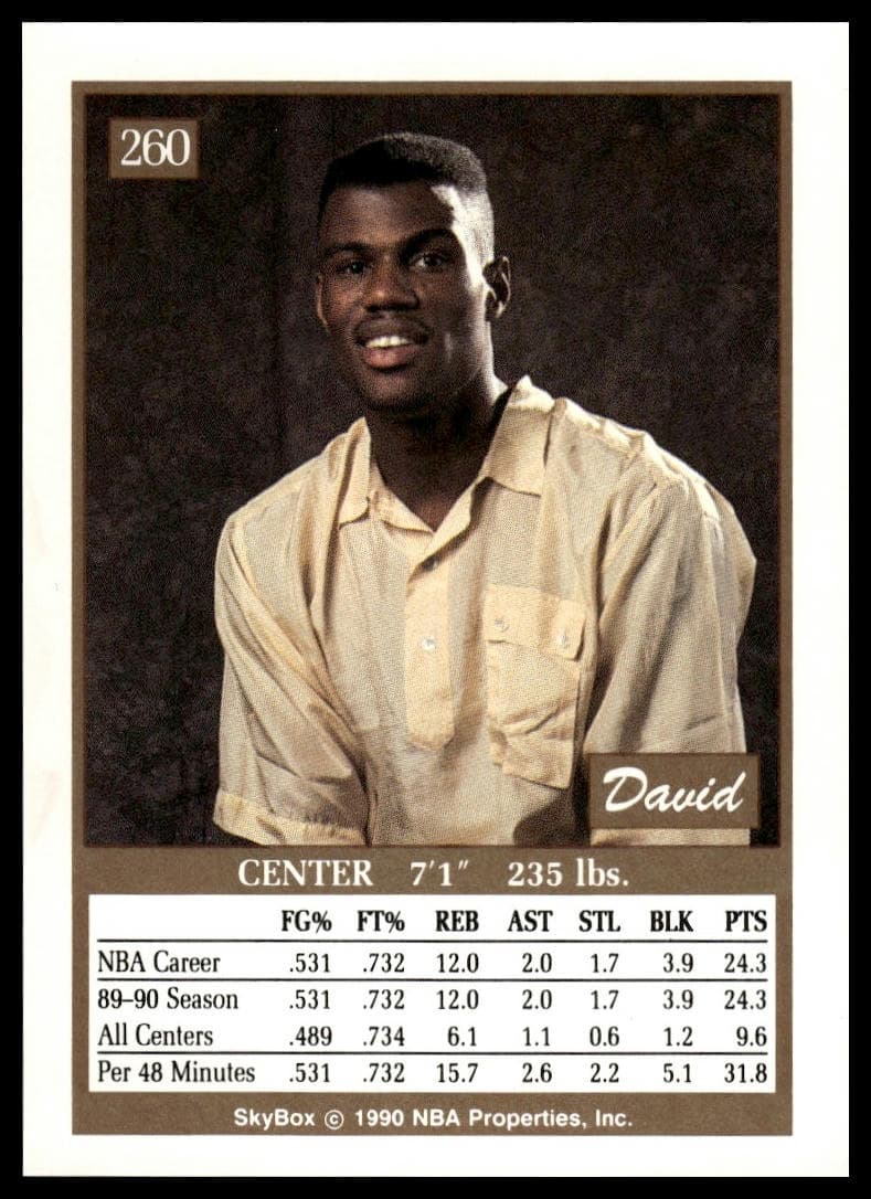 David Robinson trading card