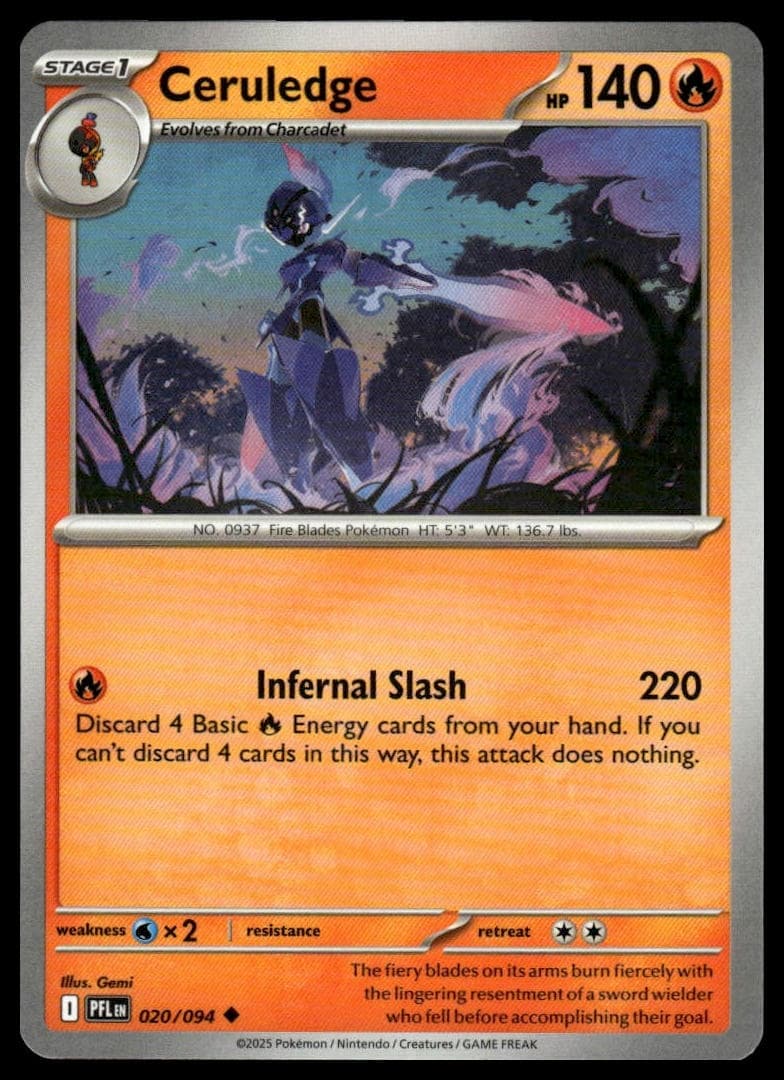 Ceruledge trading card