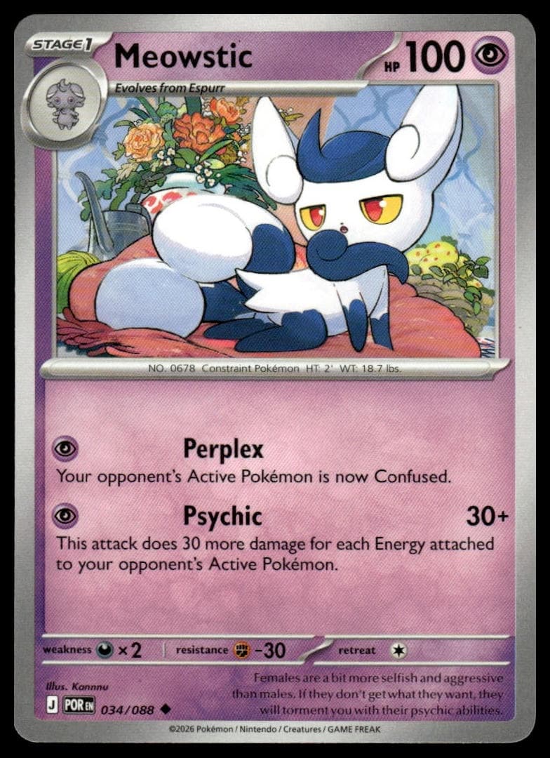 Meowstic trading card