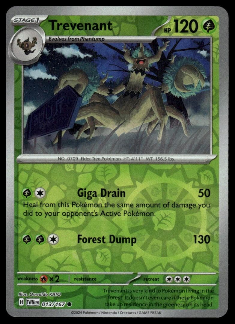Trevenant trading card