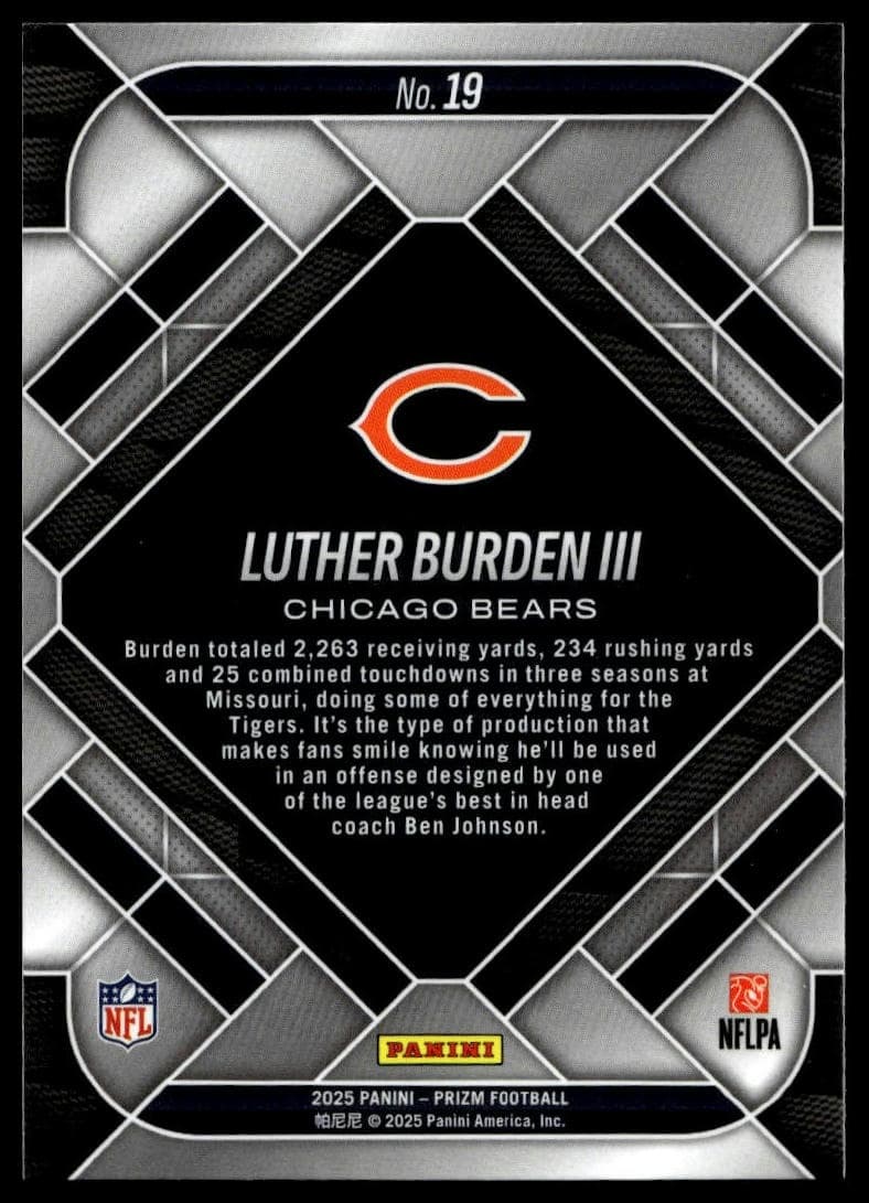 Luther Burden III 2025 panini Panini Impeccable
