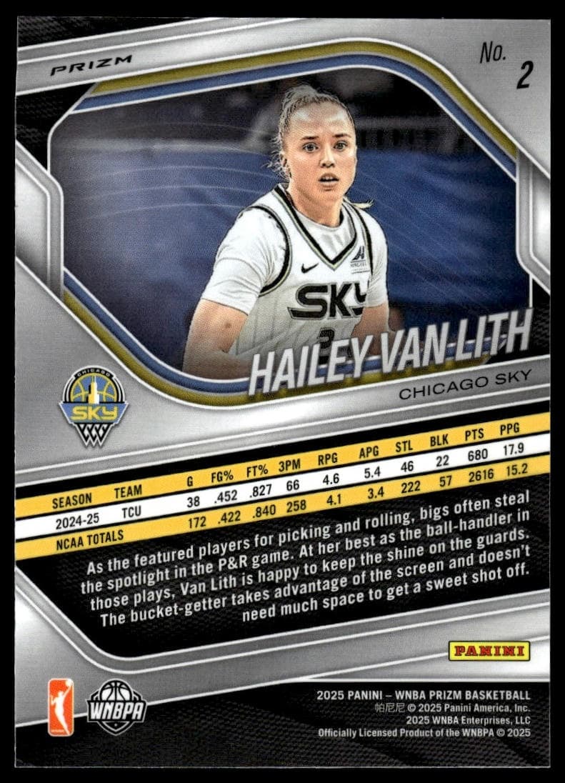 Hailey Van Lith 2025 panini Panini Prizm Premium WNBA