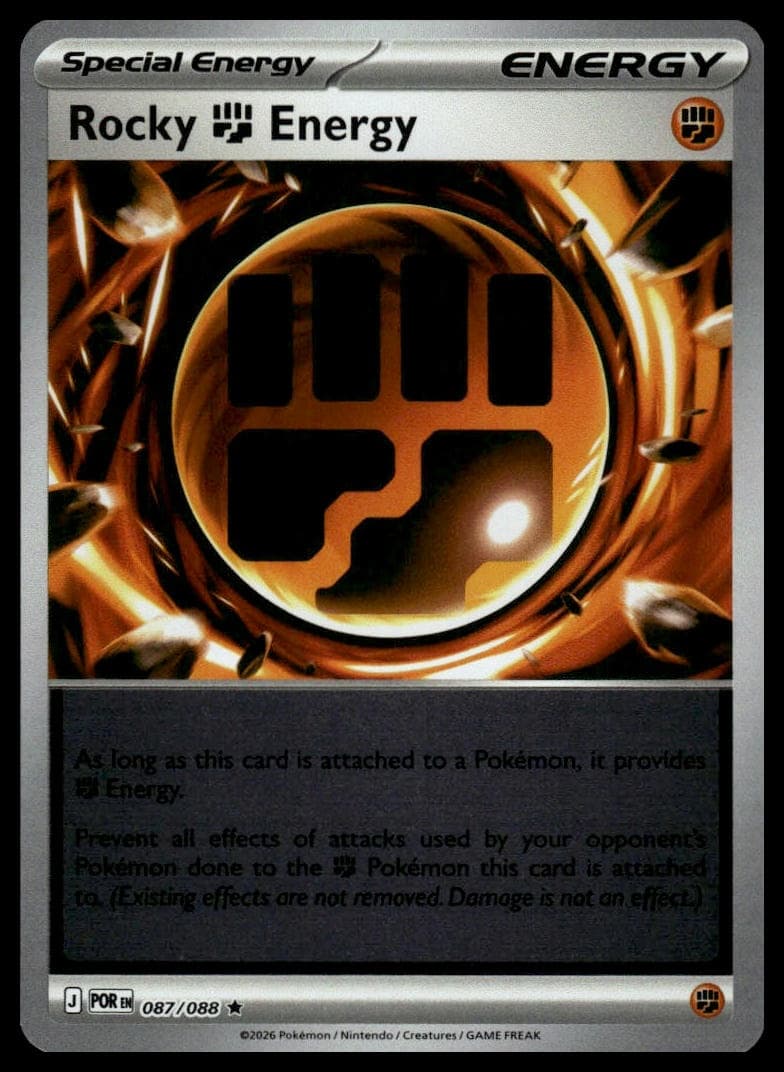 Rocky Fighting Energy trading card