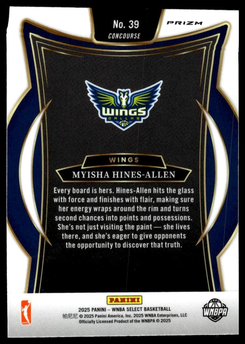 Myisha Hines-Allen trading card