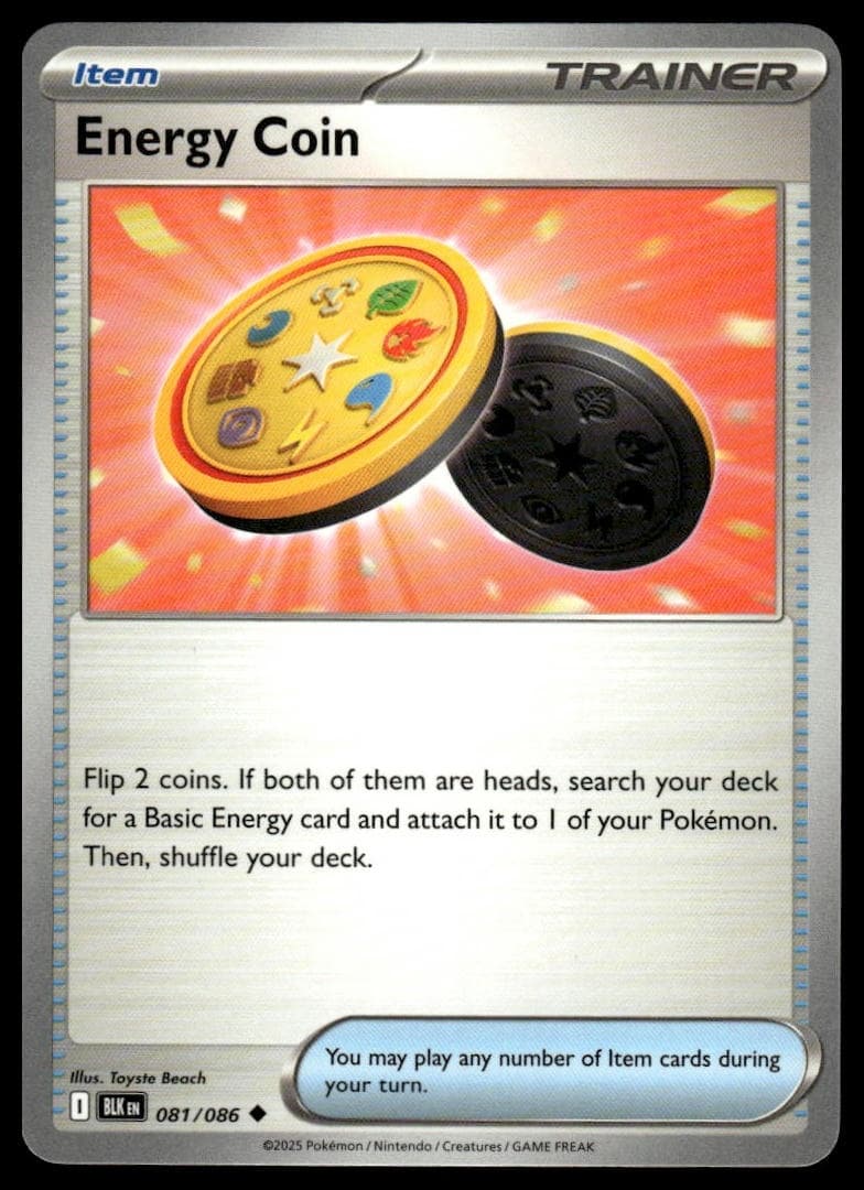 Energy Coin trading card