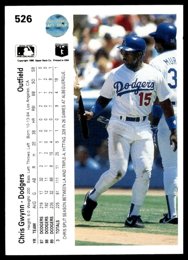 Chris Gwynn 1990 upper-deck Upper Deck