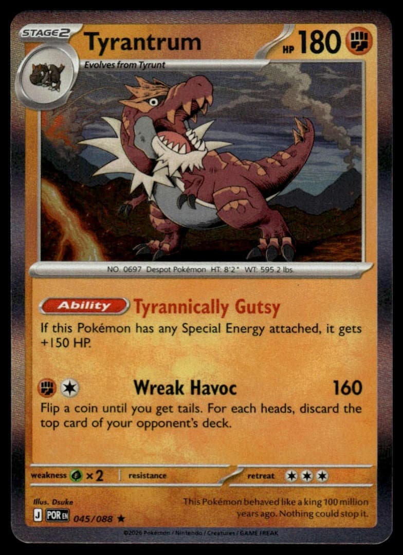 Tyrantrum trading card