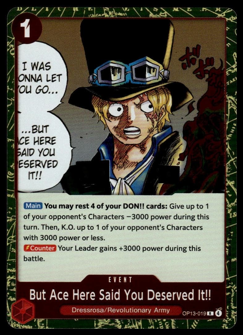 But Ace Here Said You Deserved It!! trading card