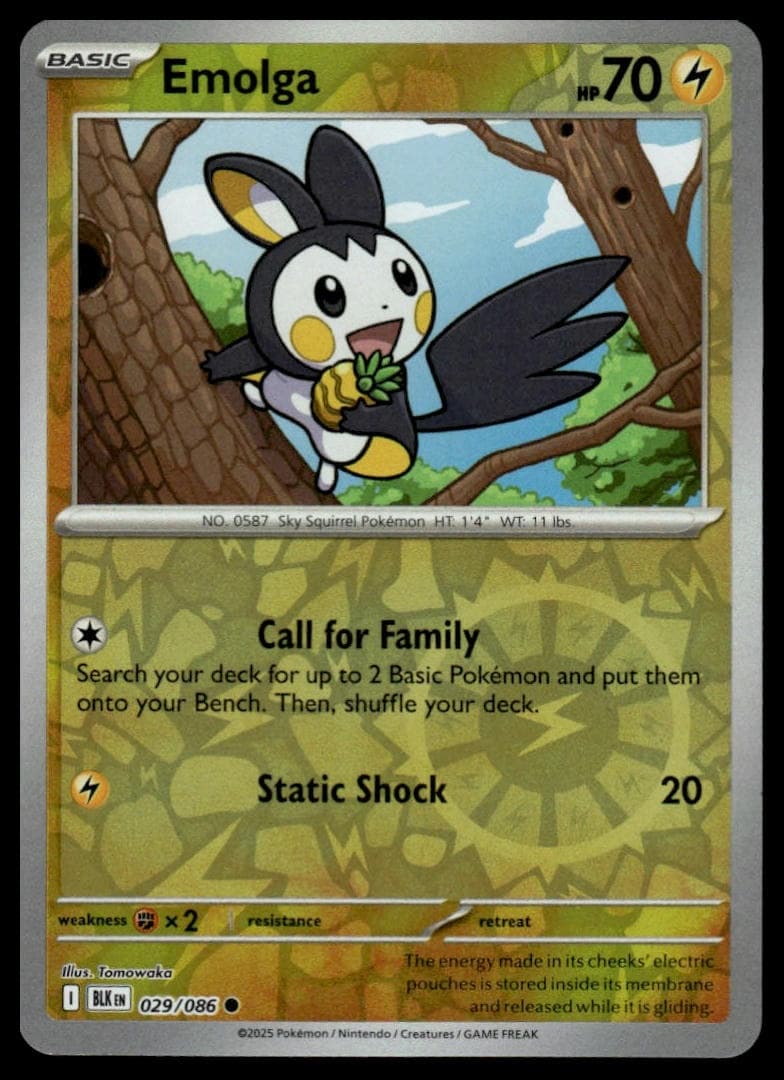 Emolga trading card