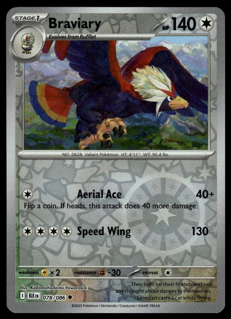 Braviary trading card