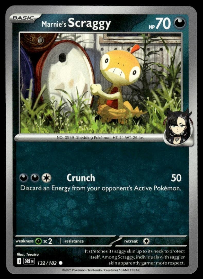 Marnie's Scraggy trading card