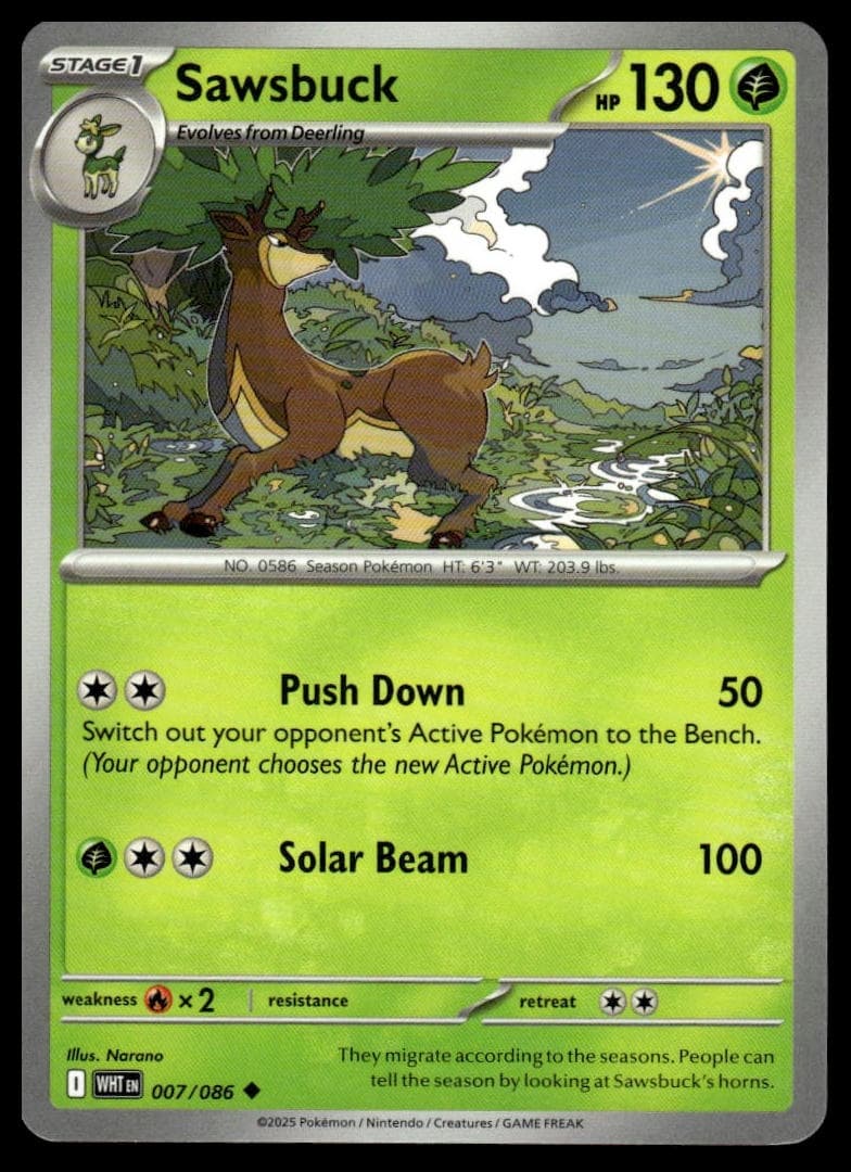 Sawsbuck trading card