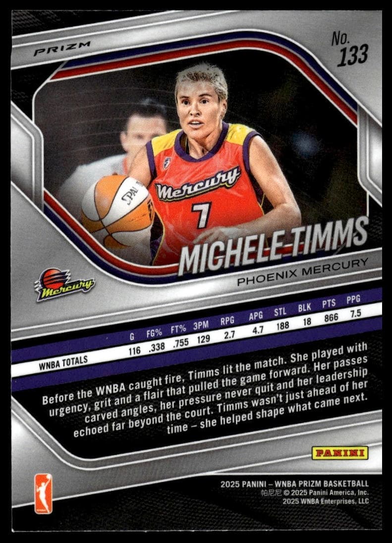 Michele Timms trading card