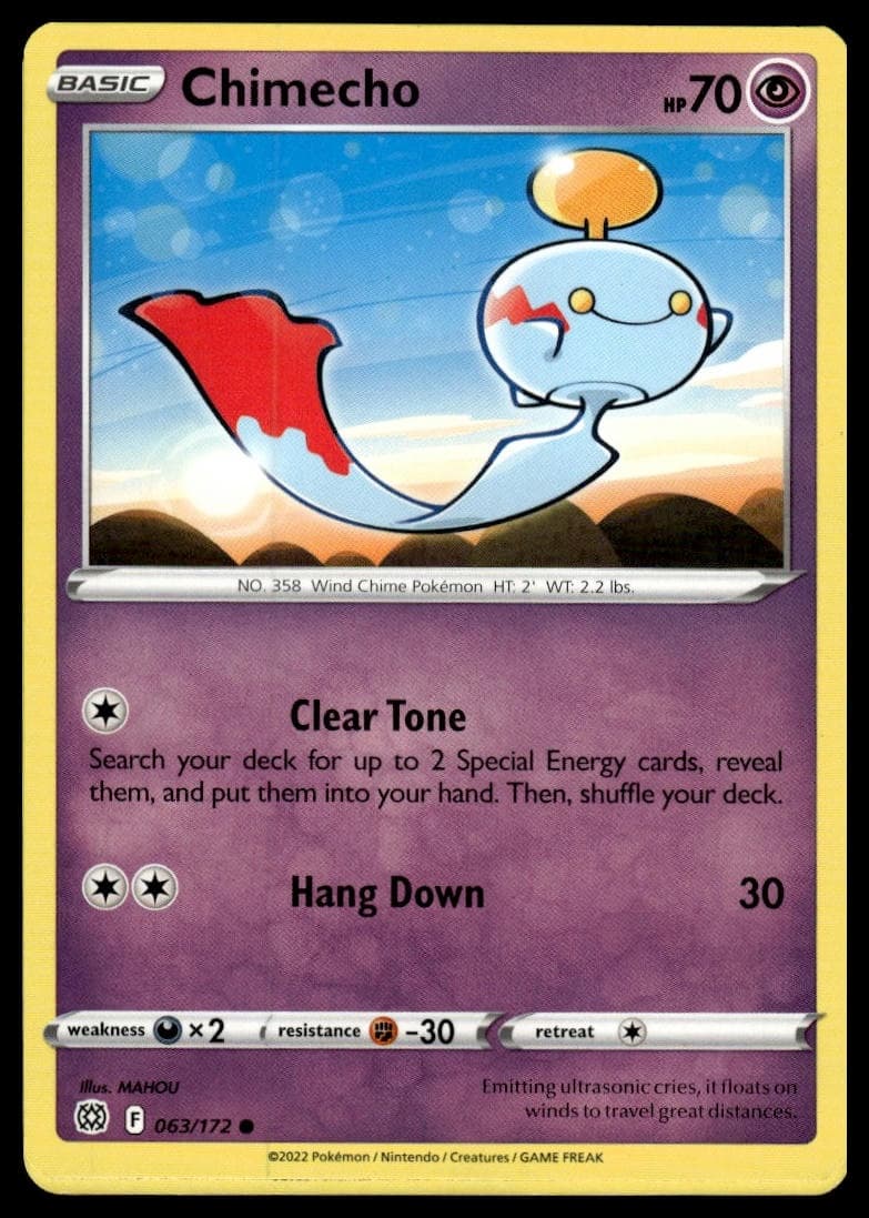 Chimecho trading card