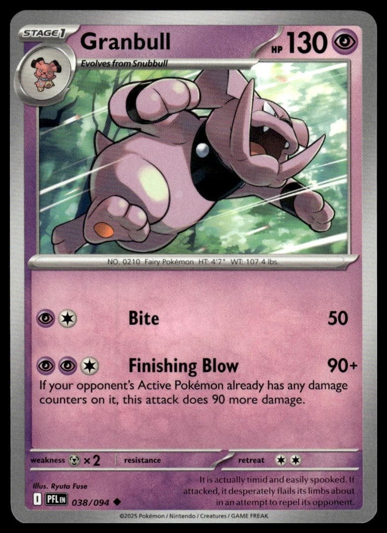 Granbull trading card