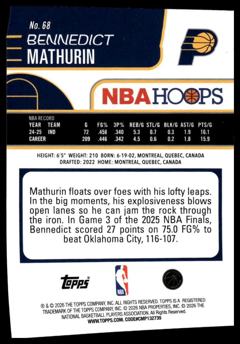 Bennedict Mathurin #68