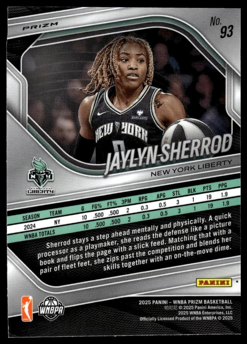Jaylyn Sherrod trading card