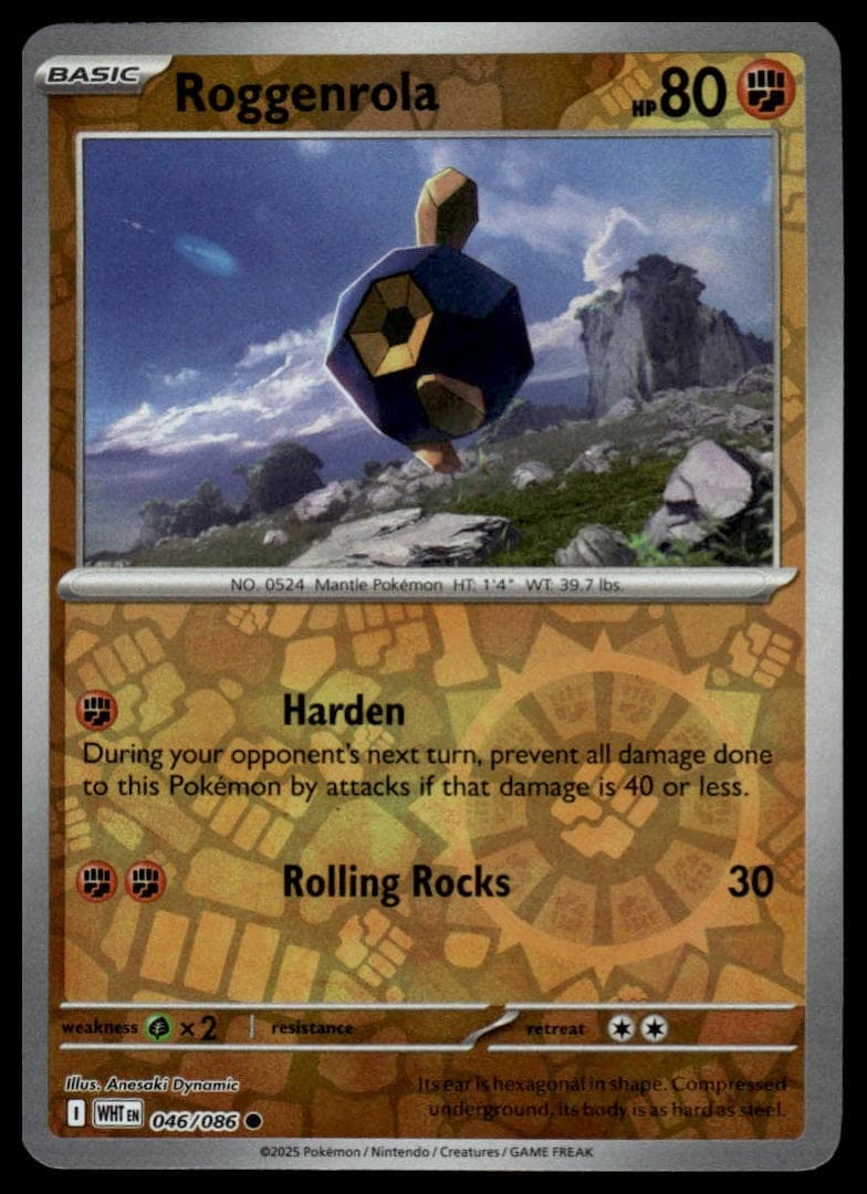Roggenrola trading card