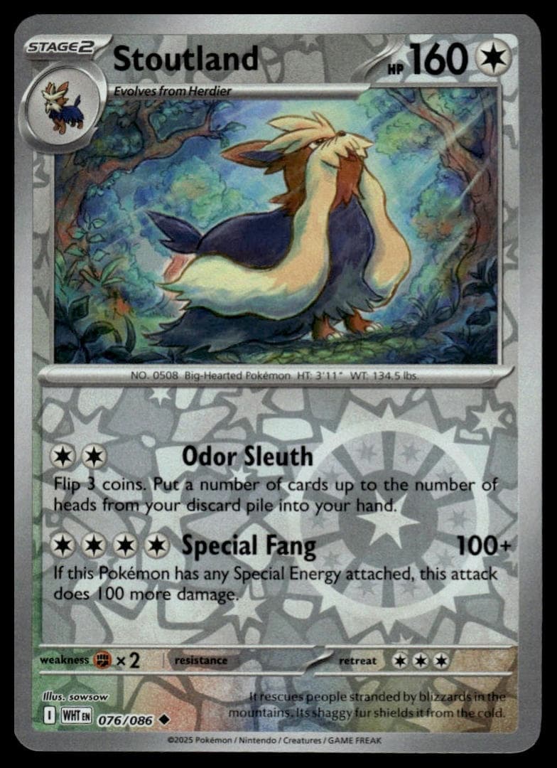 Stoutland trading card