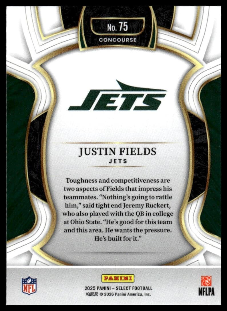 Justin Fields 2025 topps Topps Cosmic Chrome