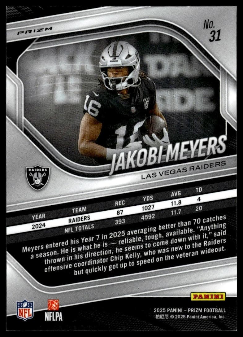 Jakobi Meyers trading card