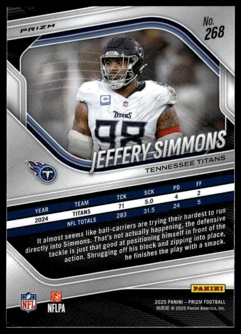 Jeffery Simmons trading card