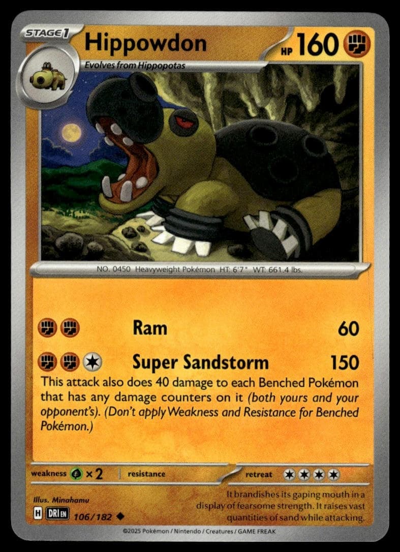 Hippowdon trading card