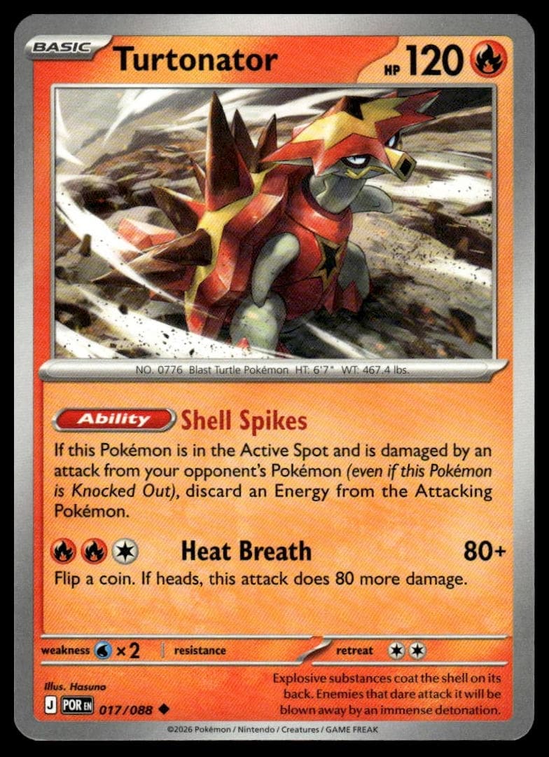 Turtonator trading card