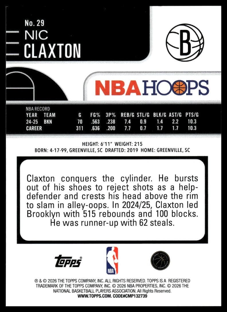 Nic Claxton #29