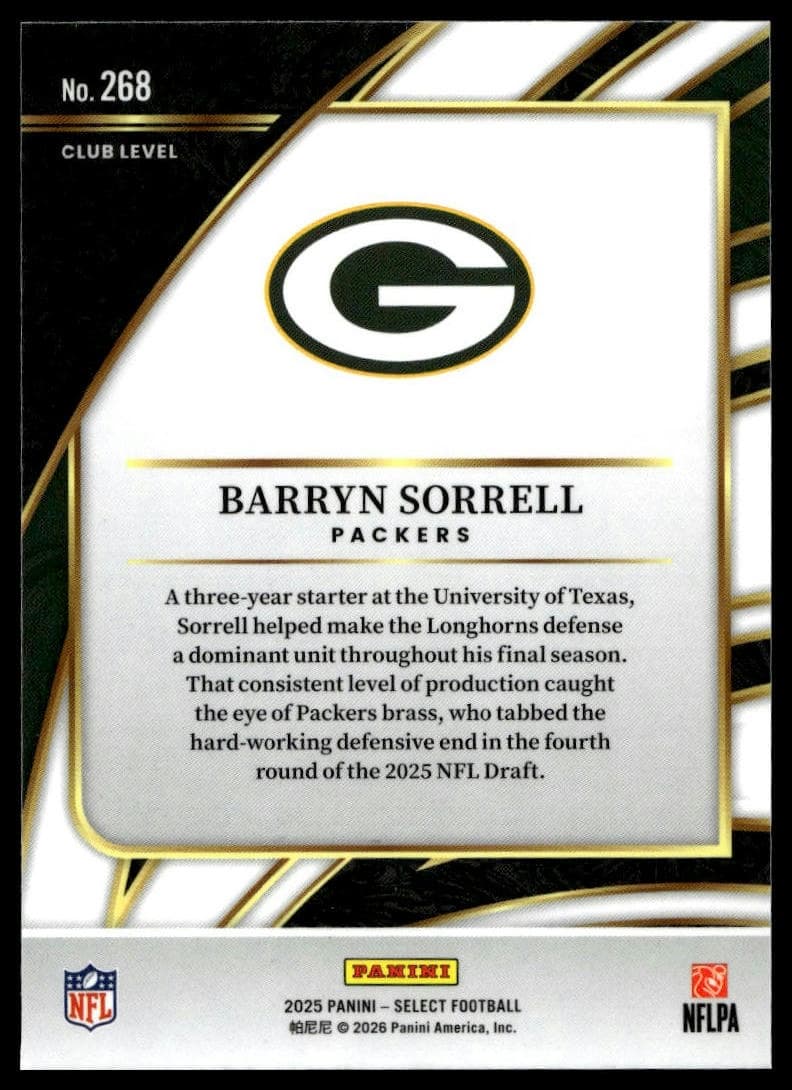 Barryn Sorrell trading card
