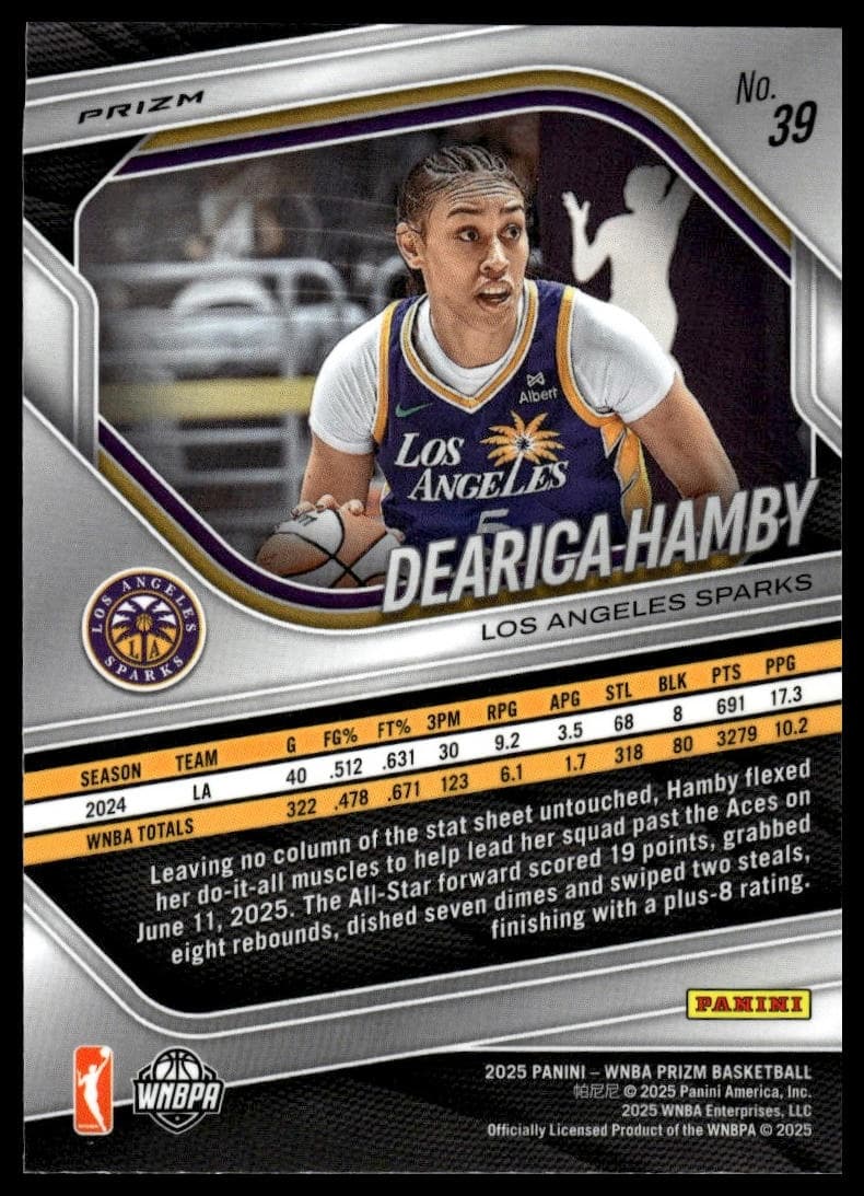 Dearica Hamby trading card