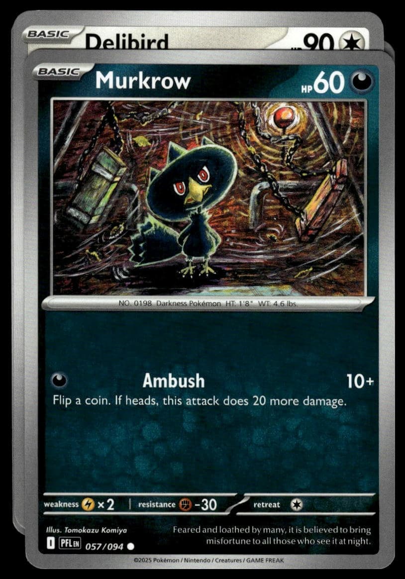 Murkrow trading card