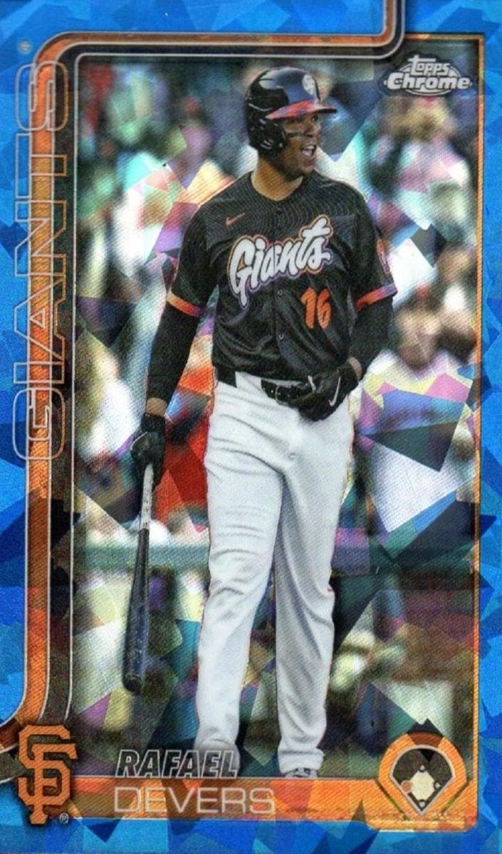 Rafael Devers 2025 topps Topps Chrome Update Sapphire