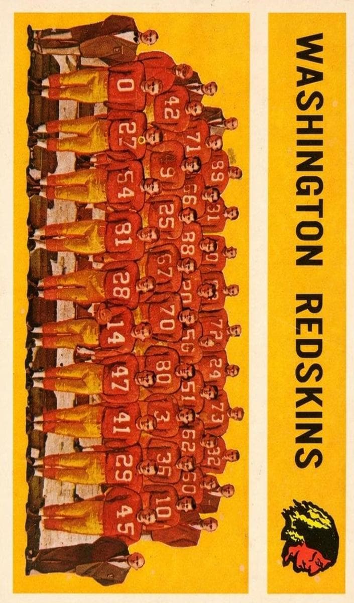 Washington Redskins 1960 topps Topps
