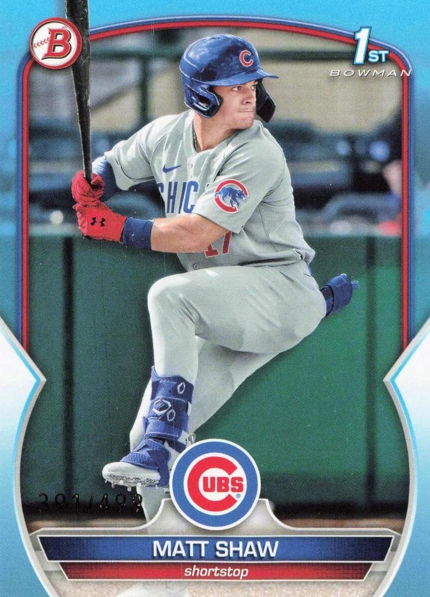 Matt Shaw 2023 bowman Bowman Draft