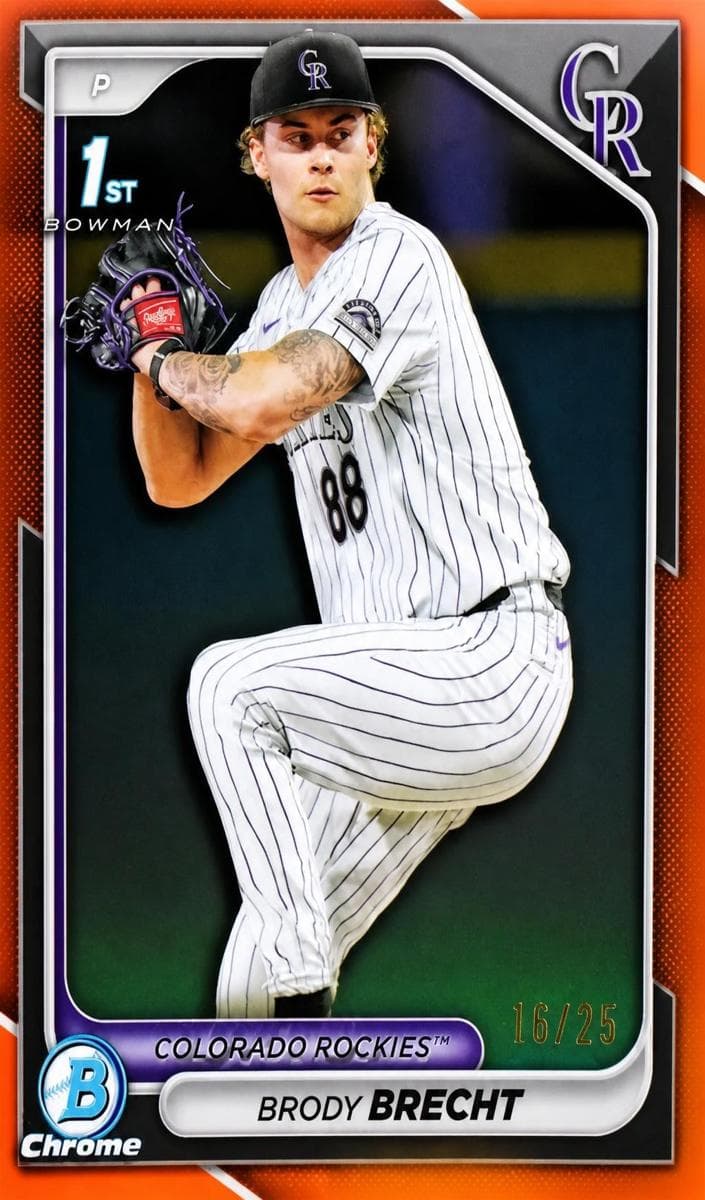 Brody Brecht 2024 bowman Bowman Draft Chrome