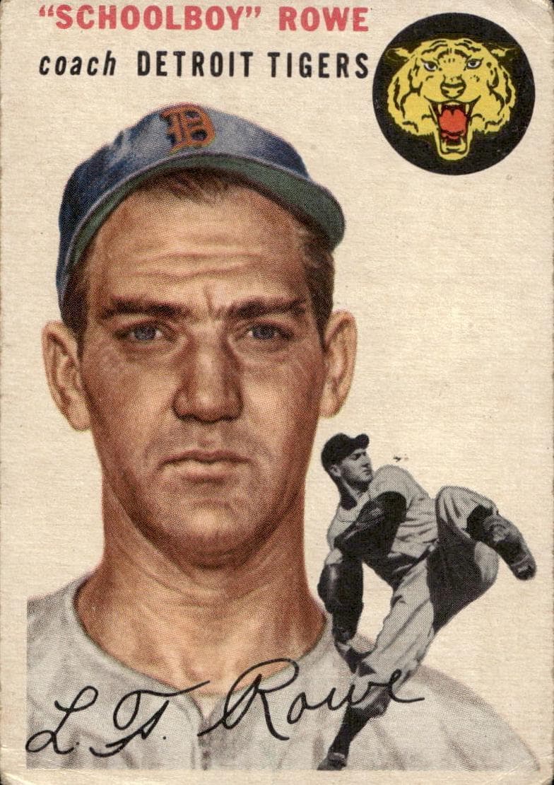 Schoolboy Rowe 1954 topps Topps