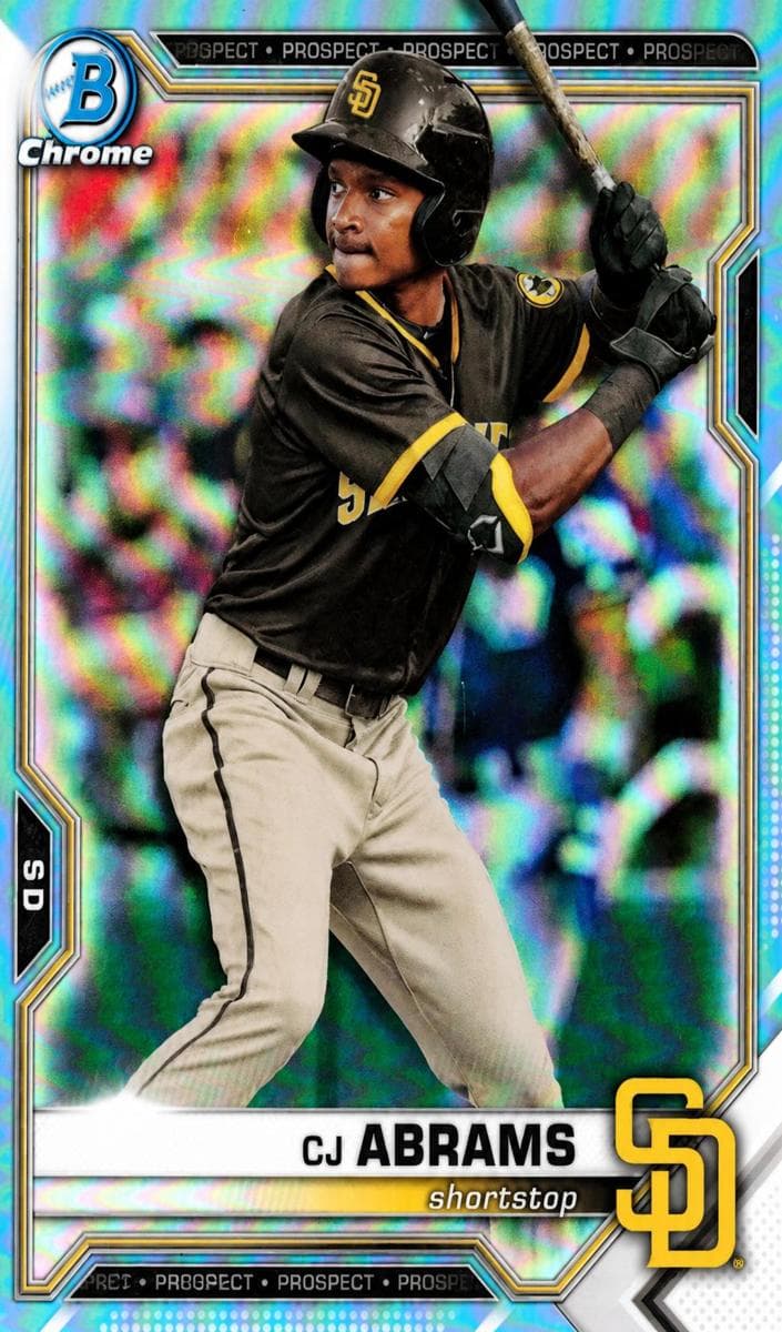 CJ Abrams 2021 bowman Bowman Draft Sapphire Edition