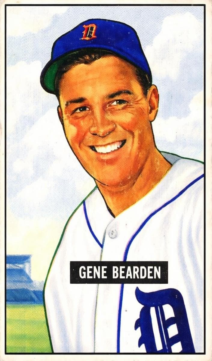 Gene Bearden 1951 bowman Bowman